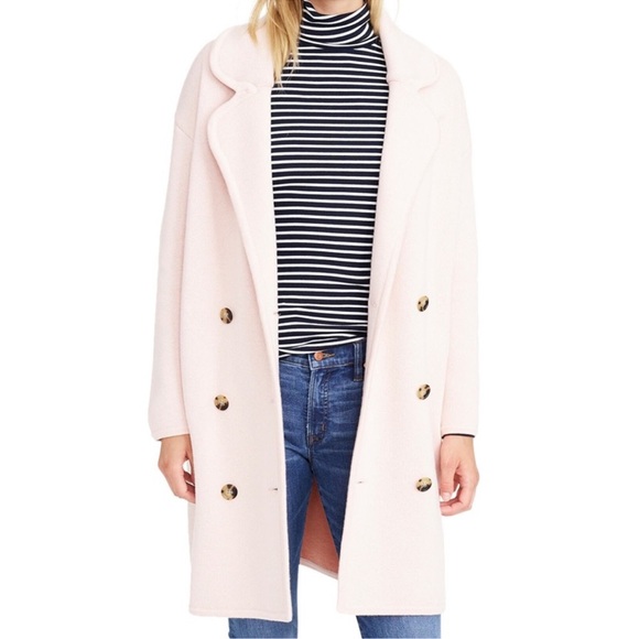 J.Crew collection double breasted sweater, jacket, coat, oversized Xs small pink - Picture 2 of 14